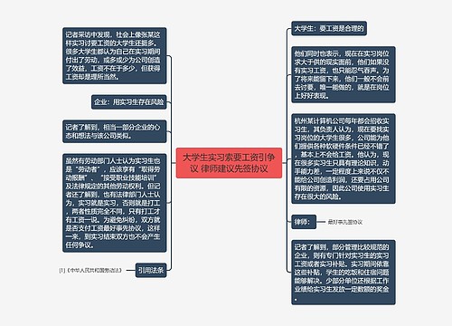 大学生实习索要工资引争议 律师建议先签协议