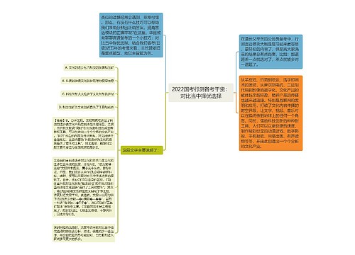 2022国考行测备考干货：对比当中择优选择