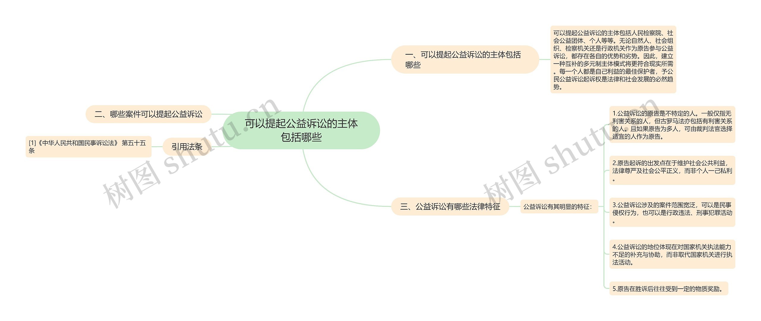 可以提起公益诉讼的主体包括哪些思维导图