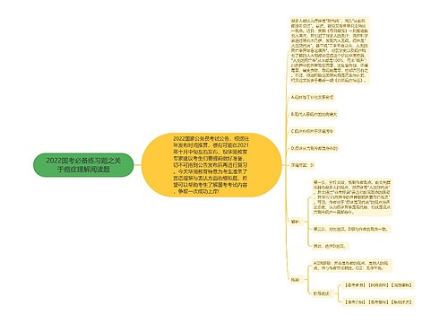 2022国考必备练习题之关于癌症理解阅读题