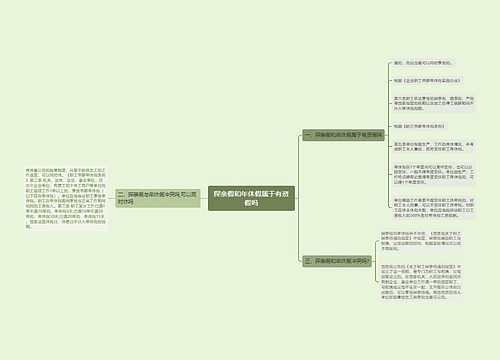 探亲假和年休假属于有资假吗