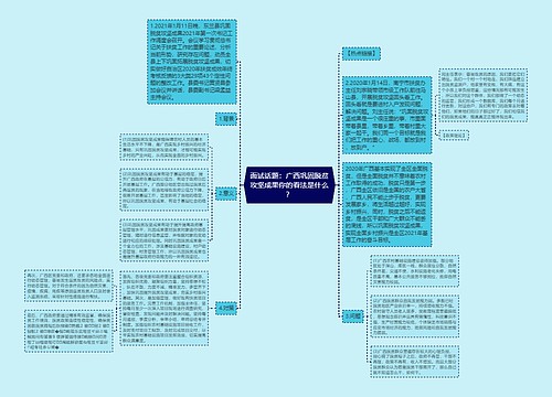 面试话题：广西巩固脱贫攻坚成果你的看法是什么？