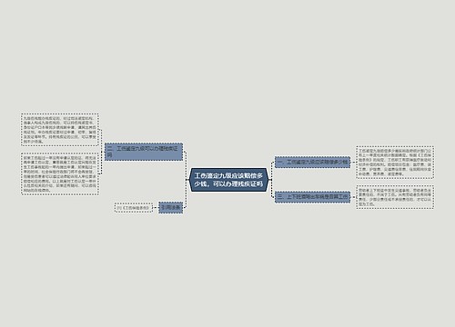 工伤鉴定九级应该赔偿多少钱，可以办理残疾证吗