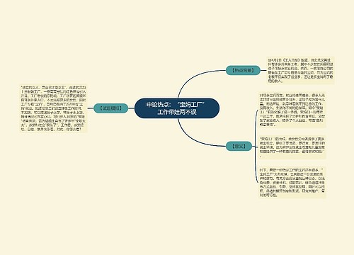 申论热点：“宝妈工厂”工作带娃两不误