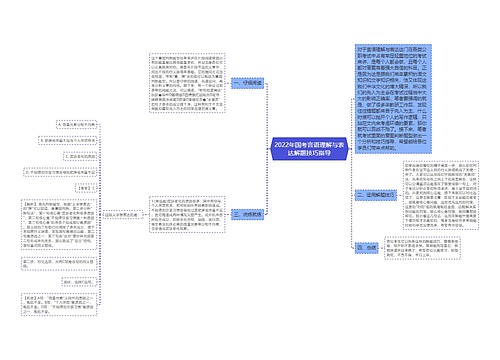 2022年国考言语理解与表达解题技巧指导