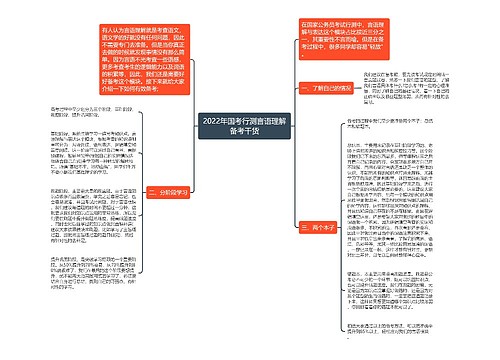 2022年国考行测言语理解备考干货