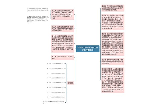 公司员工患病或非因工负伤医疗期规定