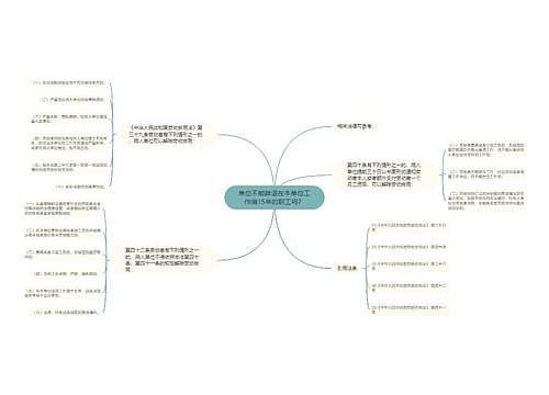 单位不能辞退在本单位工作满15年的职工吗？