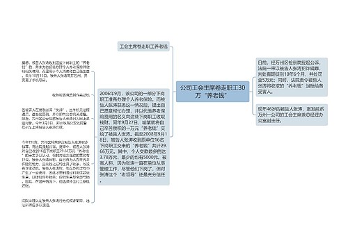 公司工会主席卷走职工30万“养老钱”