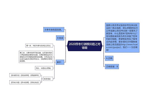 2020国考行测模拟题之对错题