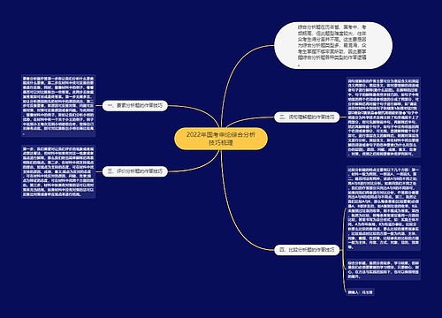 2022年国考申论综合分析技巧梳理