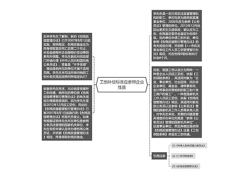 工伤补偿标准应参照企业性质