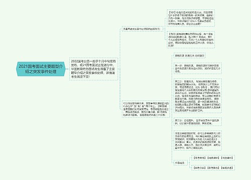 2021国考面试主要题型介绍之突发事件处理