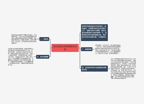 面试答题内容需要哪些内容