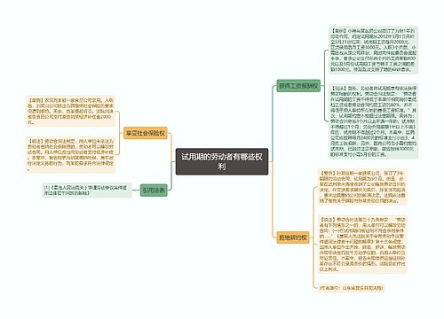 试用期的劳动者有哪些权利