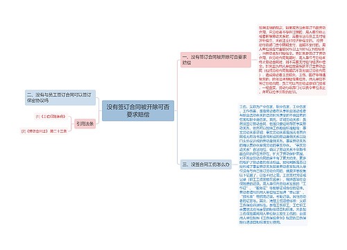 没有签订合同被开除可否要求赔偿