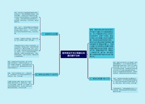 国考面试干货之现象认知题目题干分析