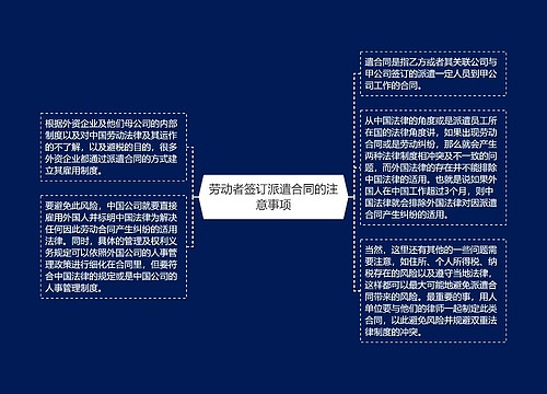 劳动者签订派遣合同的注意事项