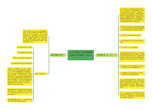 2022年国考行测言语理解与表达如何使用“这此它、、、”