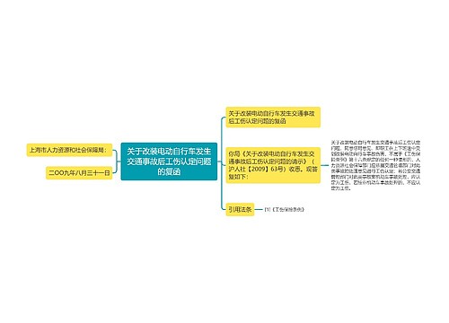 关于改装电动自行车发生交通事故后工伤认定问题的复函