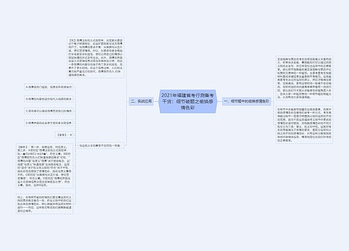 2021年福建省考行测备考干货：细节破题之偷换感情色彩