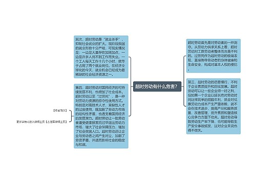 超时劳动有什么危害？