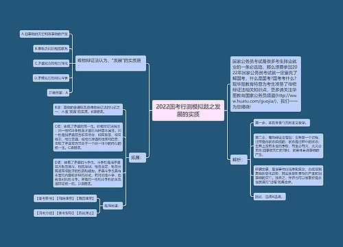 2022国考行测模拟题之发展的实质