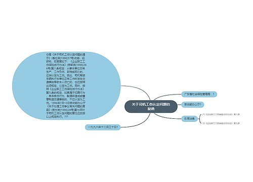 关于司机工伤认定问题的复函