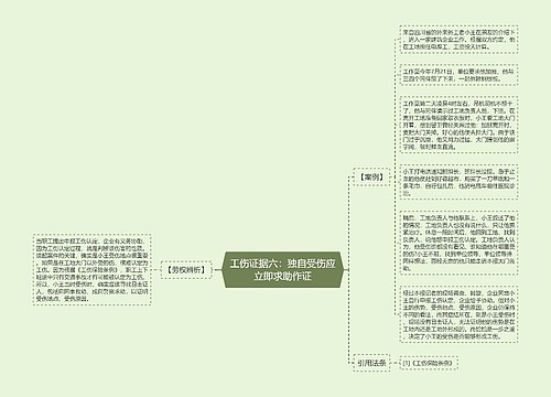 工伤证据六：独自受伤应立即求助作证