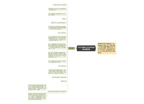 2022年国家公务员考试判断试题预测