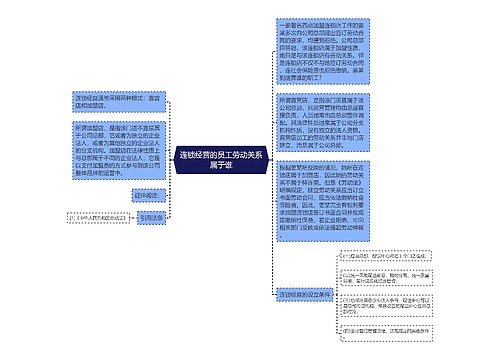 连锁经营的员工劳动关系属于谁