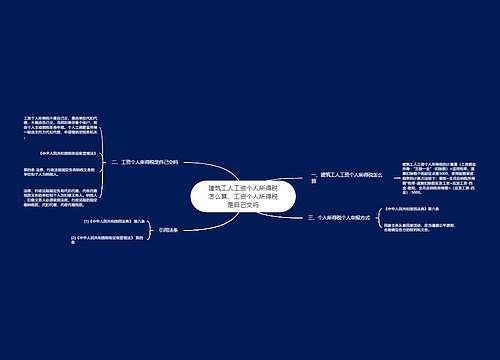 建筑工人工资个人所得税怎么算，工资个人所得税是自己交吗