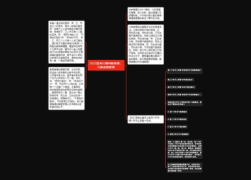 2022国考行测判断推理：巧解真假推理