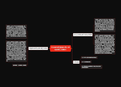 劳动者有权直接从用人单位获得工伤赔付