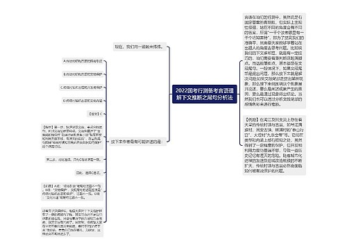 2022国考行测备考言语理解下文推断之尾句分析法