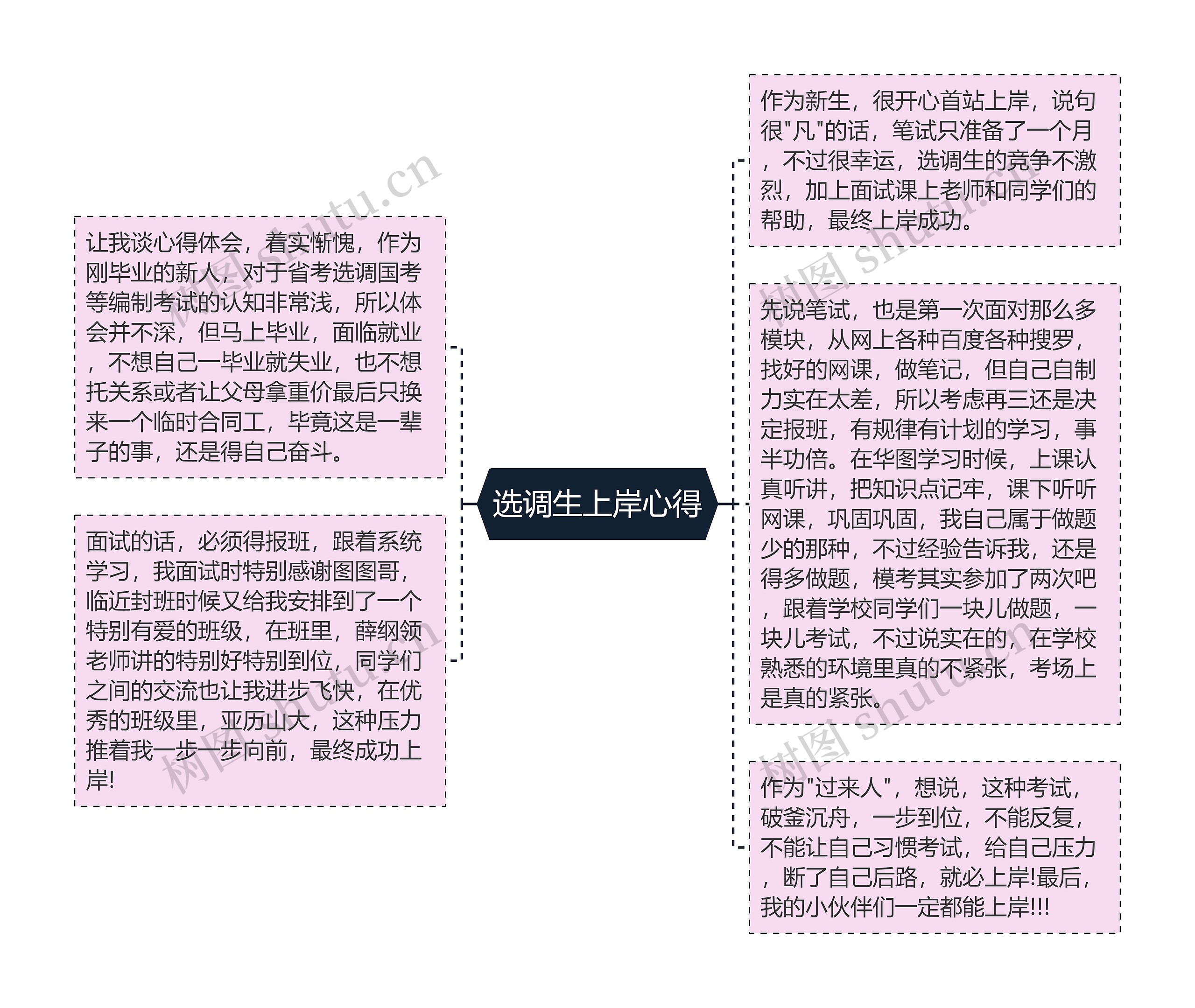 选调生上岸心得思维导图