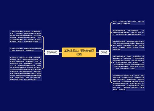 工伤证据三：要防身份证出错