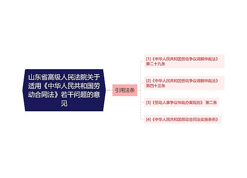 山东省高级人民法院关于适用《中华人民共和国劳动合同法》若干问题的意见