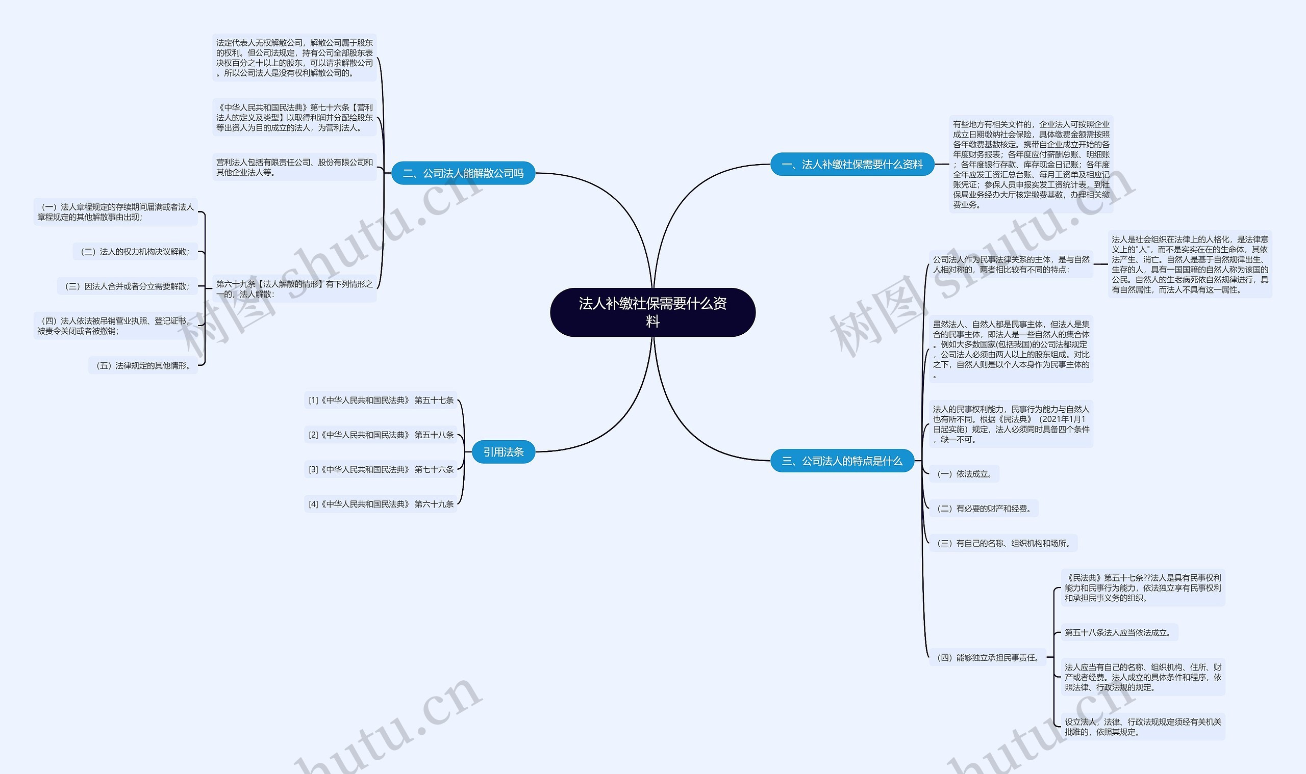 法人补缴社保需要什么资料思维导图