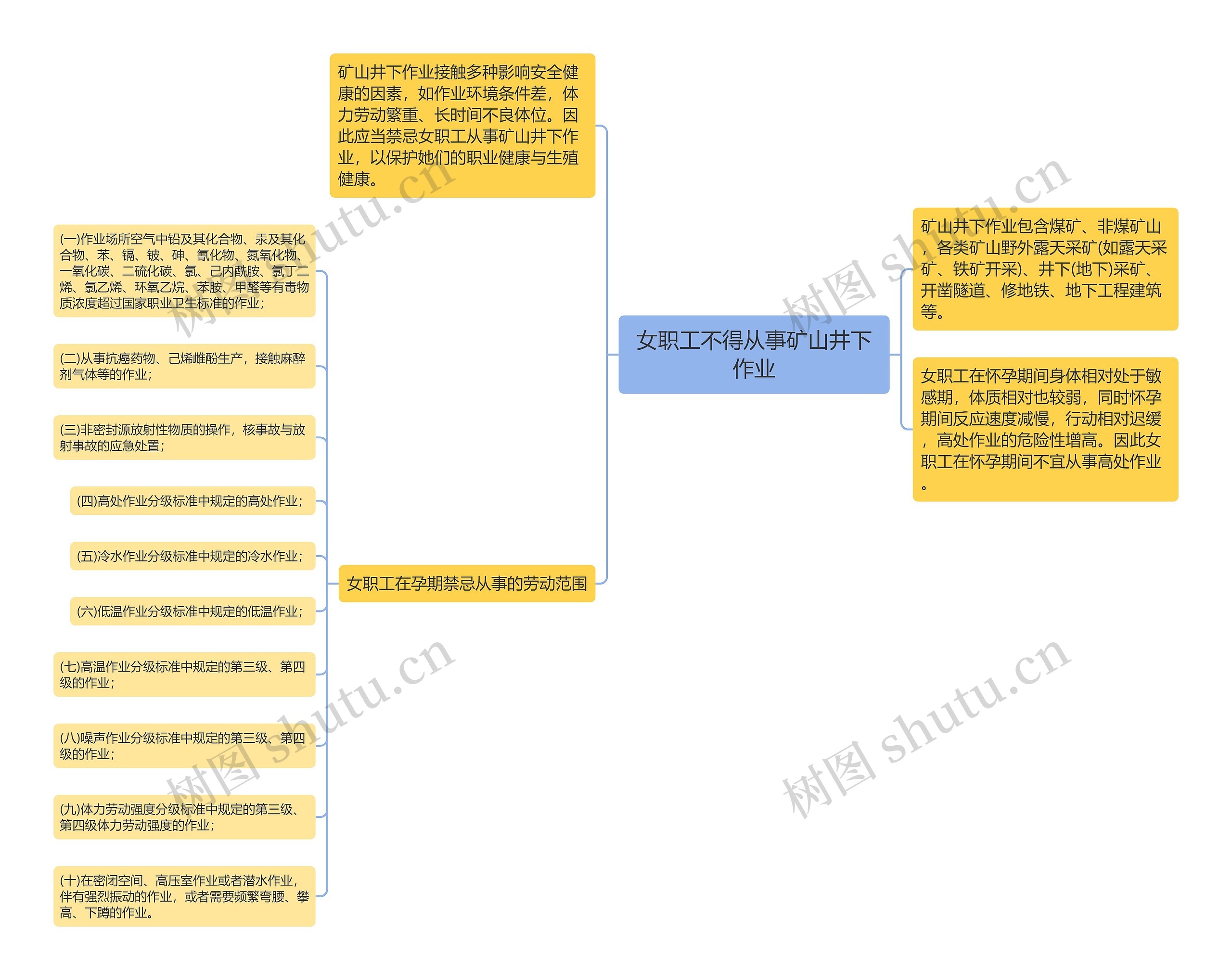 女职工不得从事矿山井下作业