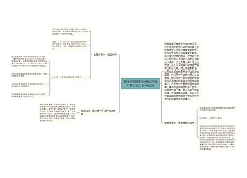 国考行测资料分析的正确打开方式：你会读吗