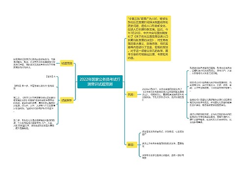 2022年国家公务员考试行测常识试题预测