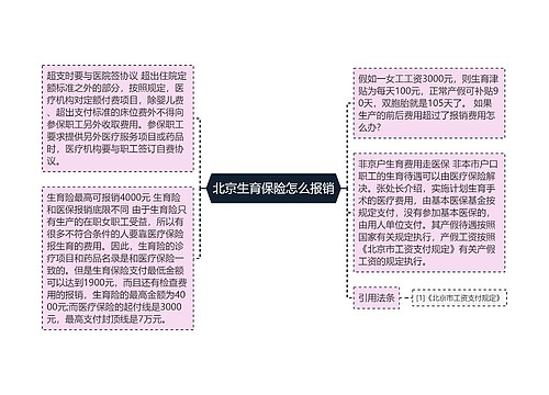 北京生育保险怎么报销