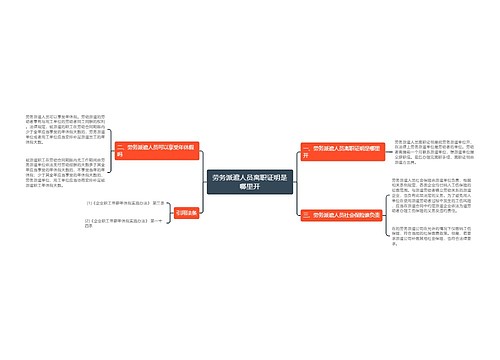 劳务派遣人员离职证明是哪里开