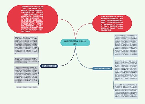 家具价签问题多 购买时应重视