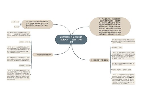 2022国家公务员考试行测数量关系：“另类”求和公式