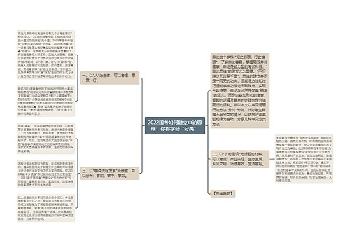 2022国考如何建立申论思维：你得学会“分类”