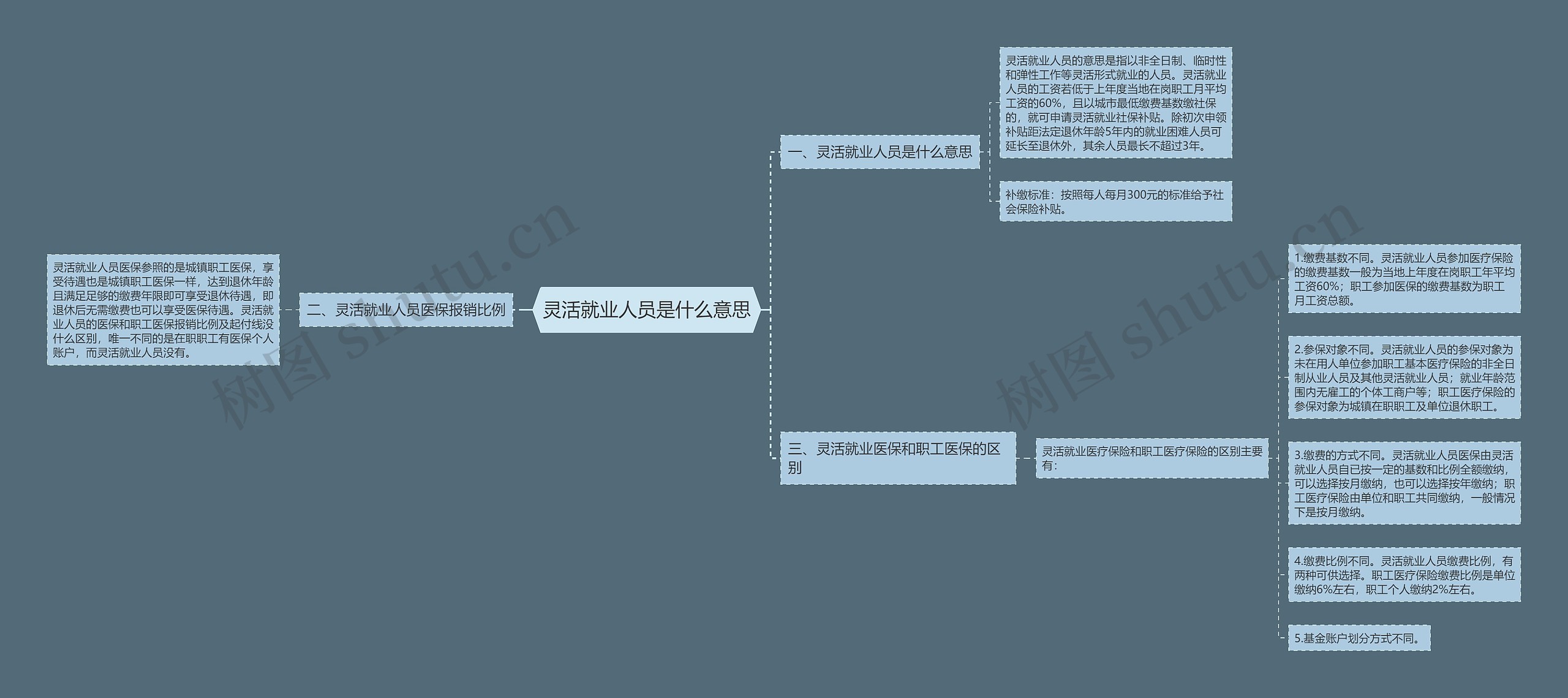 灵活就业人员是什么意思思维导图