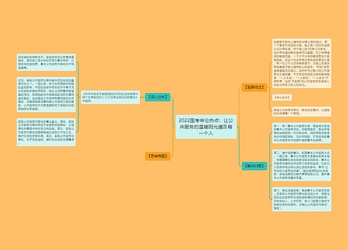 2022国考申论热点：让公共服务的温暖阳光遍及每一个人