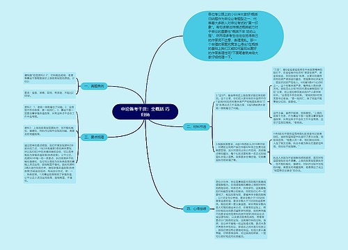 申论备考干货：全概括 巧归纳